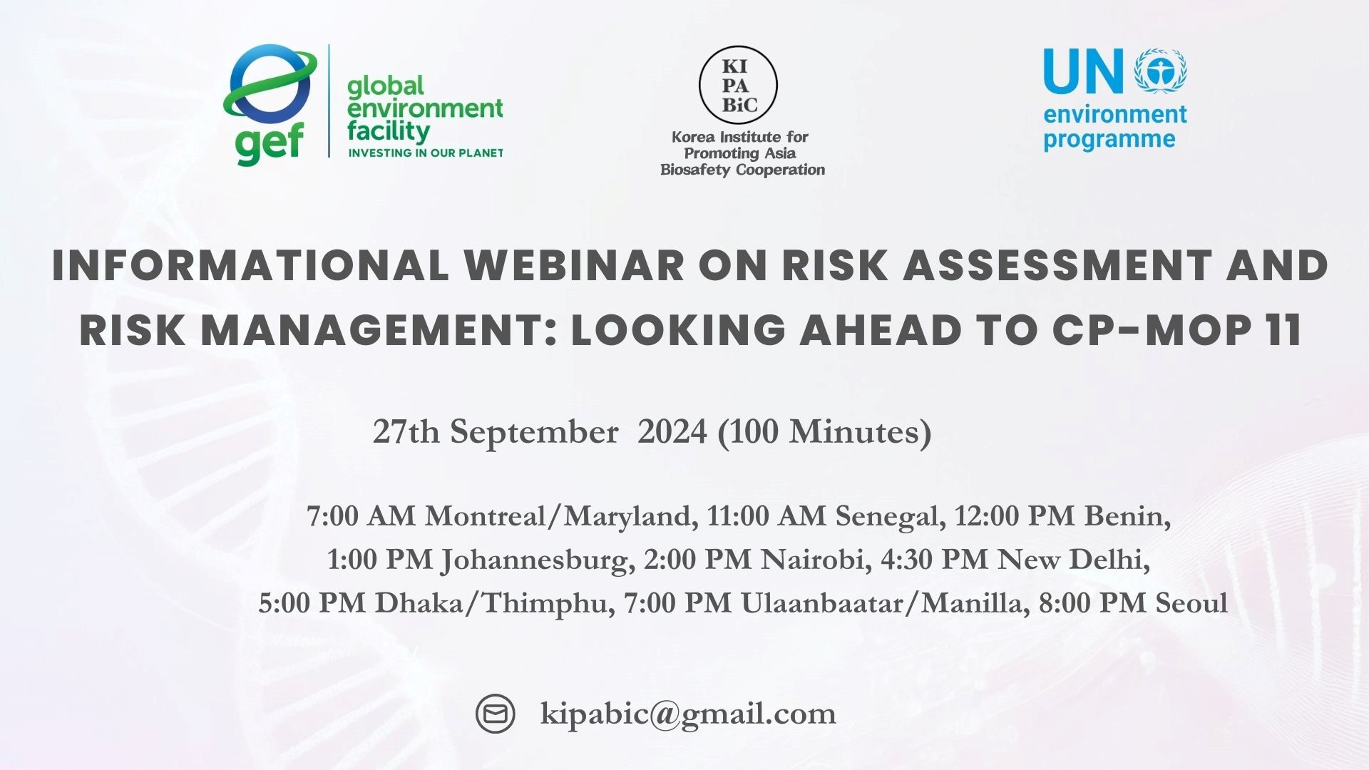 2024 Webinar on Risk Assessment and Risk Management (RARM): Looking Ahead to CP-MOP 11